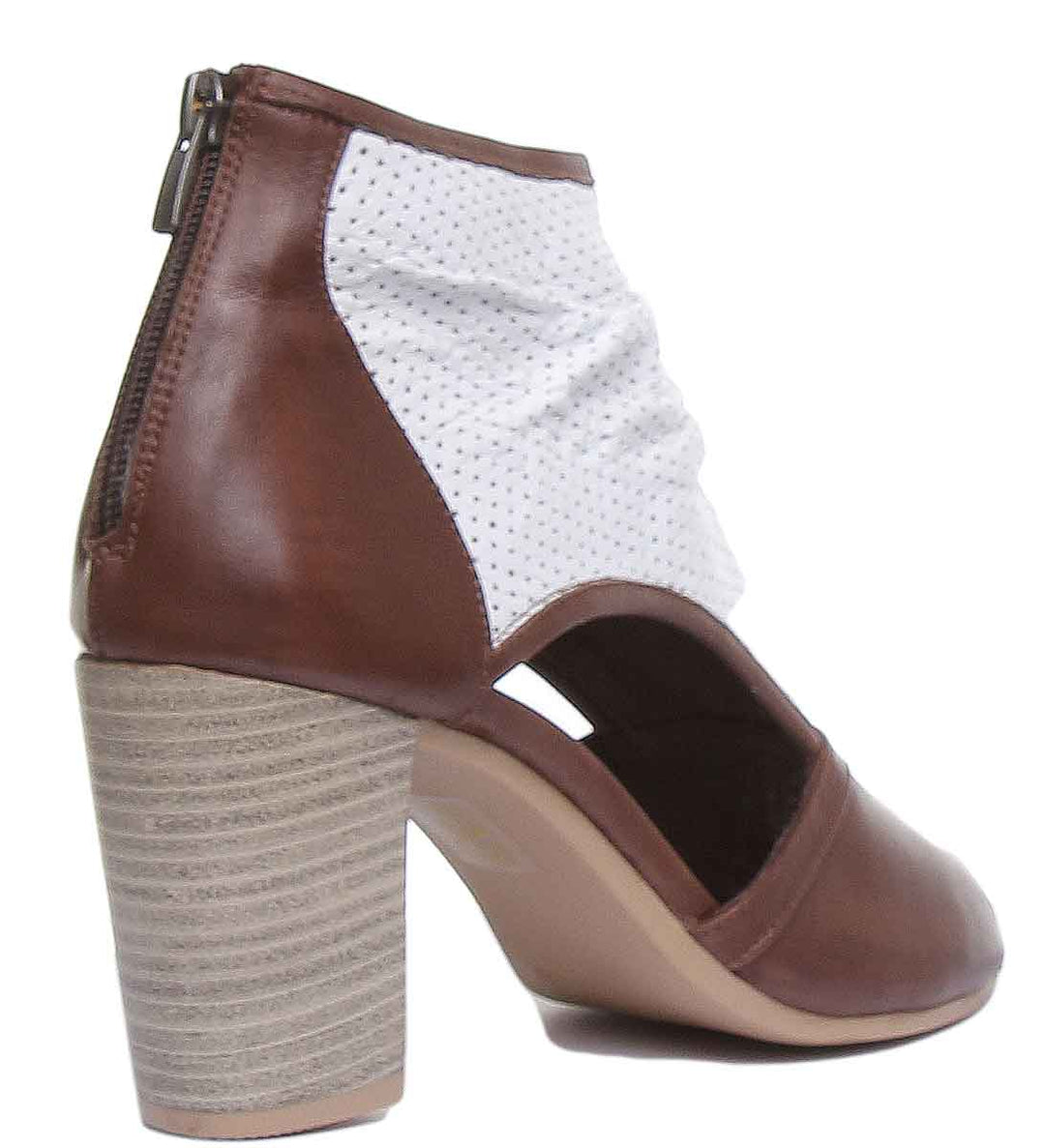 JUST REESS Monica Perforierte Sandale mit Frauenschuhen Weiß