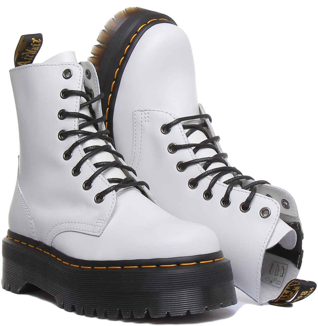 Martens Jadon White Docs Boots Dr Martens Jadon Smooth White