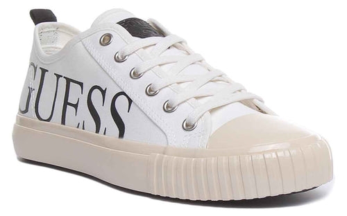 Guess New Winners Lo Men's Lace Up Sneakers In White