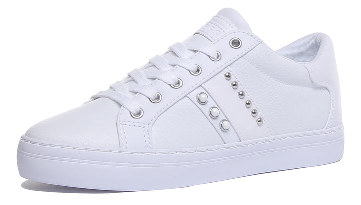 Guess Grasey4 Active Women's Lace Up Cupsole Sneakers In White