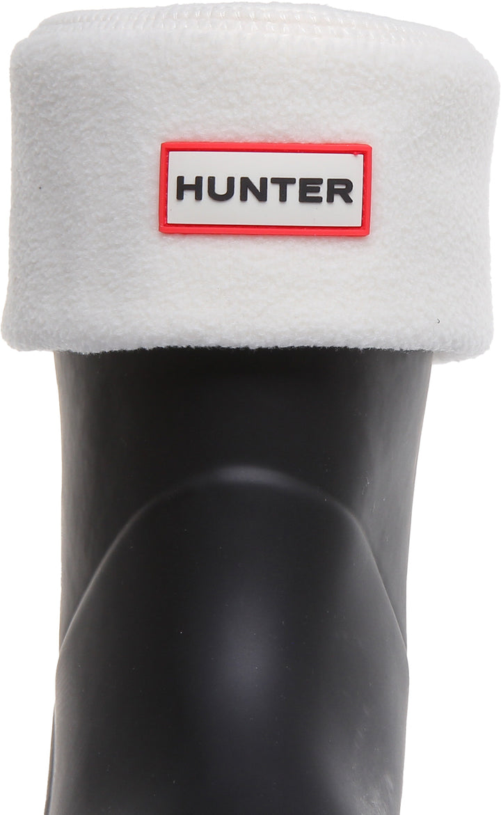 Hunter Original Calcetines cortos de vellón de poliéster para niños en blanco