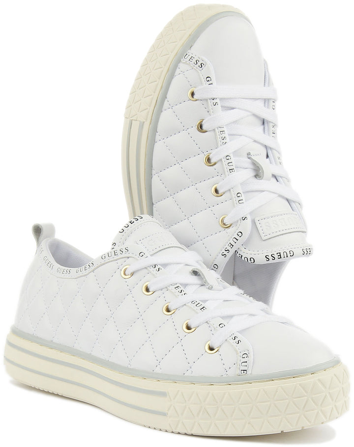 Guess Peytin Trainers In White For Women