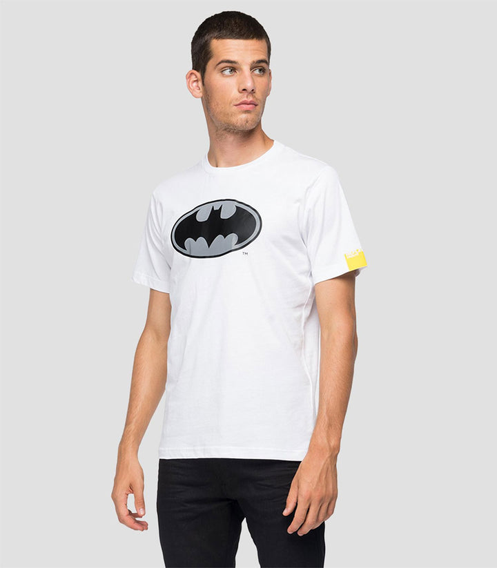 Replay Batman T shirt Batman et Joker édition limitée pour hommes en blanc