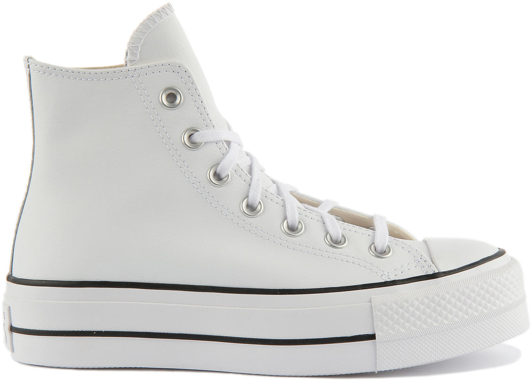 Converse All Star Lift 561676 In White Leather