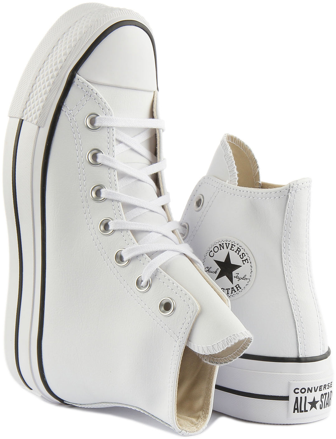 Converse All Star Lift 561676 In White Leather