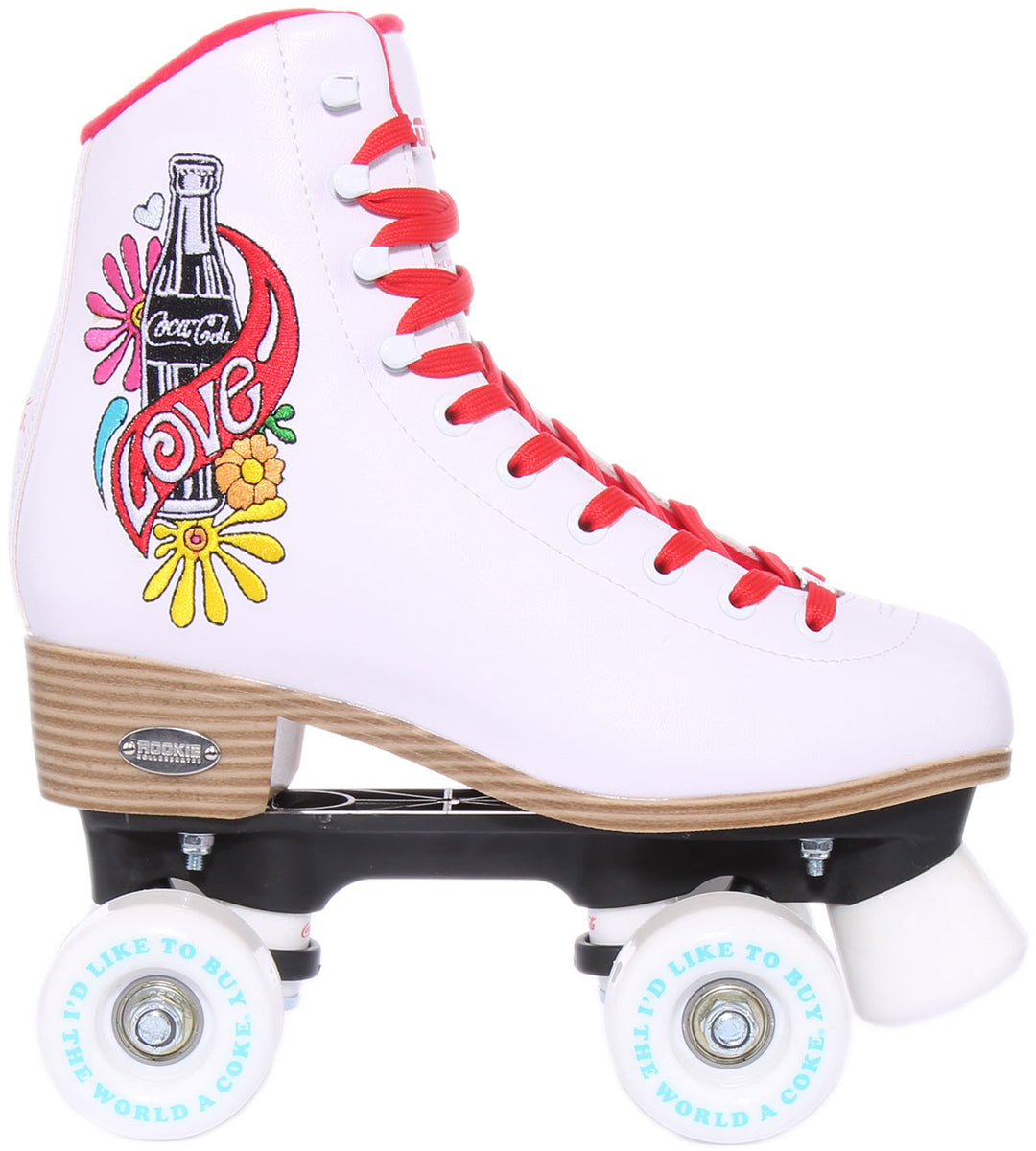 Rookie X Coca Cola Love Frauen Schnürung Rollerskates Weiß