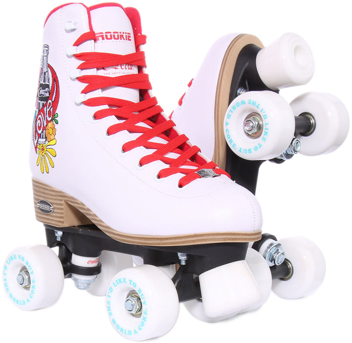 Rookie X Coca Cola Love Frauen Schnürung Rollerskates Weiß