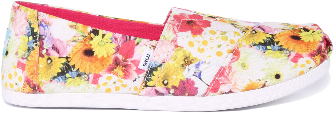 Toms Alpargata In White Floral For Women