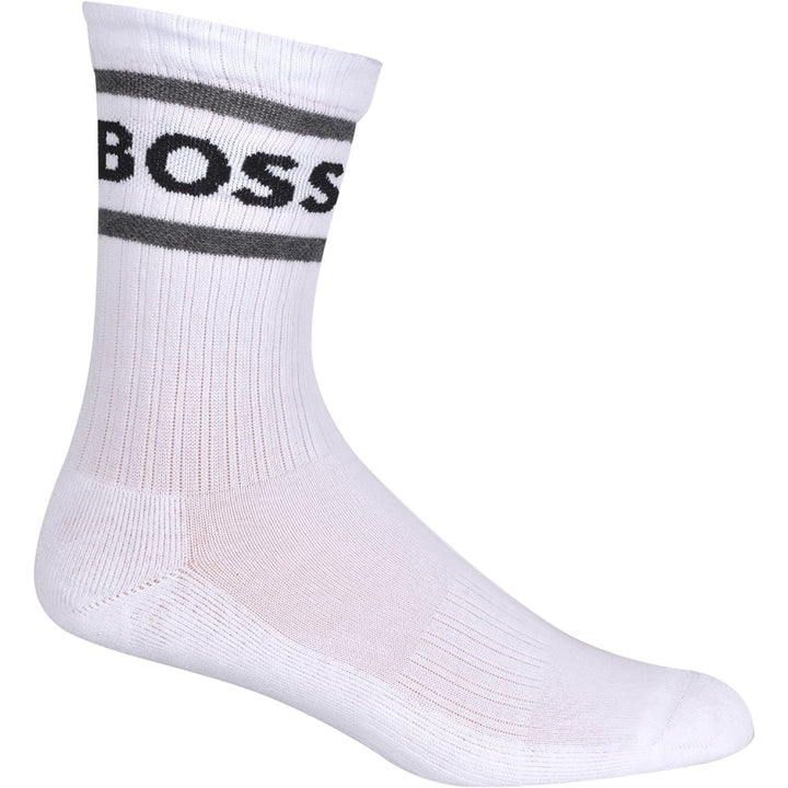 Boss Herren 3er Set Baumwolle Schuh Socken Weiß