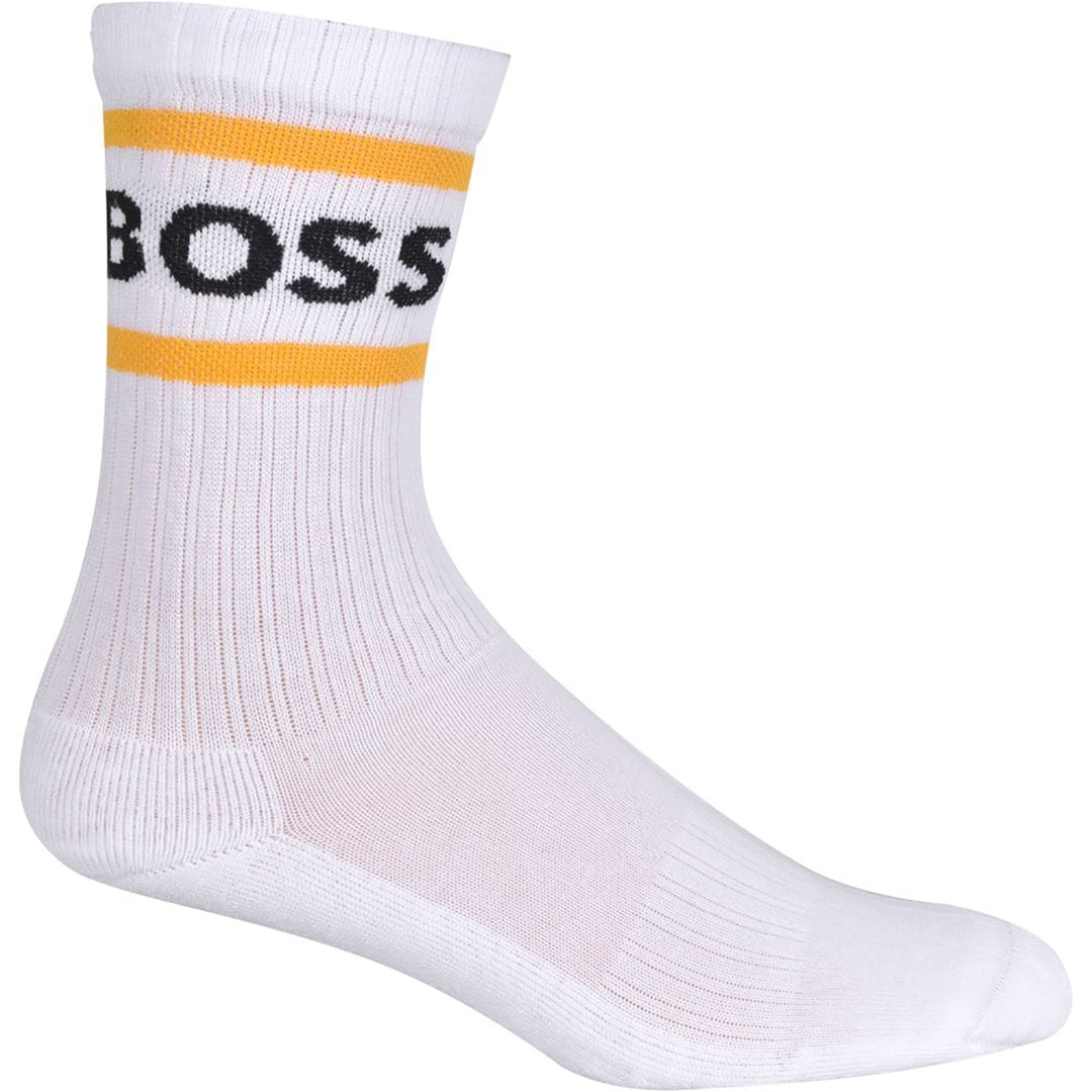 Boss Juego de 3 calcetines de algodón para hombre en blanco