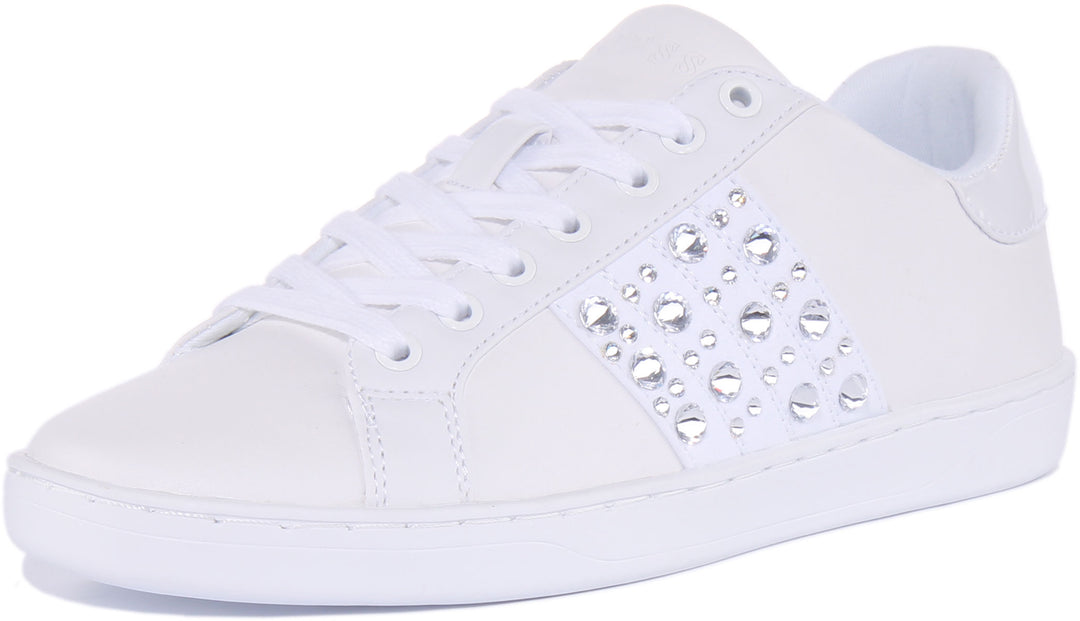 Guess Jacobb Studd In White For Women