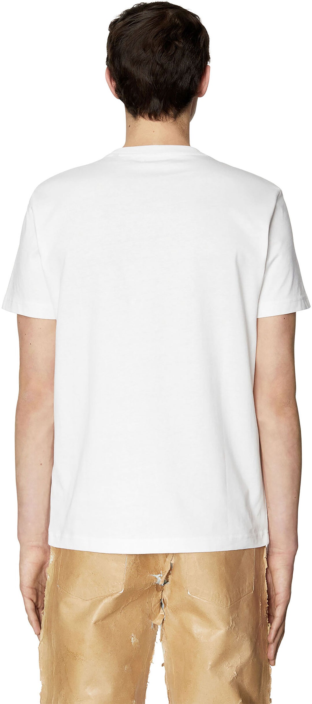 Replay T Diegor T shirt en coton avec logo pour hommes en blanc