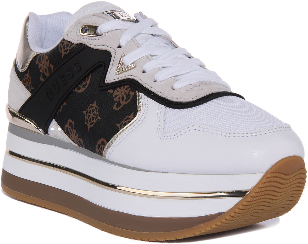 Guess Harinna In White Brown For Women