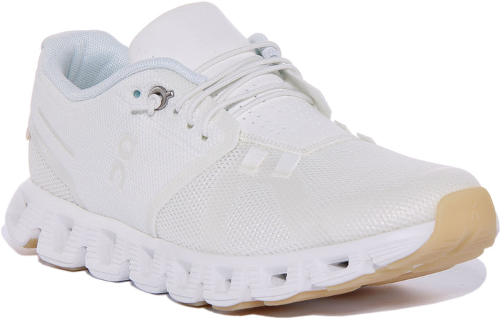 On Running Cloud 5 Undyed Chaussures de course undyed pour femmes en blanc