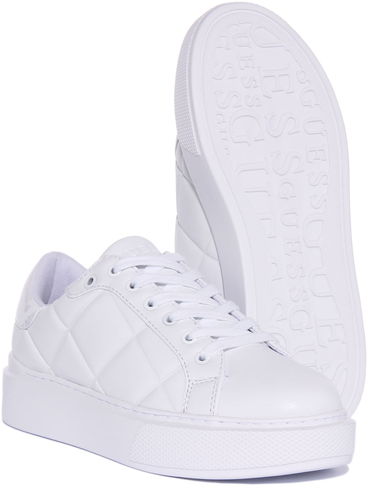 Womens white cheap guess trainers