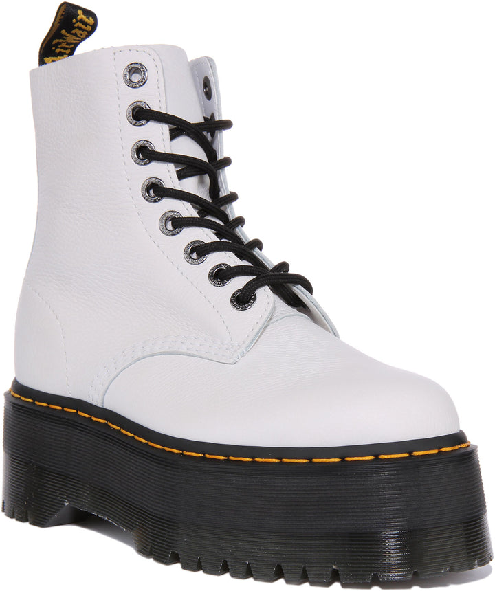 Dr Martens 1460 Pascal Max Platform In White For Women