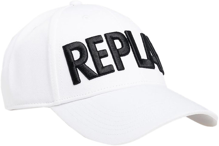 Replay AX4308.000 Gorra de sarga de algodón para en blanco