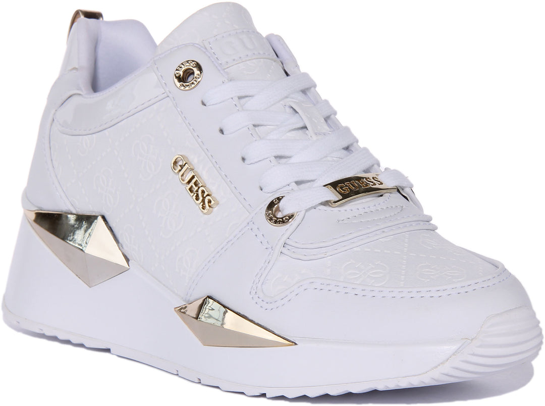 Guess Tallyn Active Lady Logo 4G Baskets Synthétiques Femme En Blanc