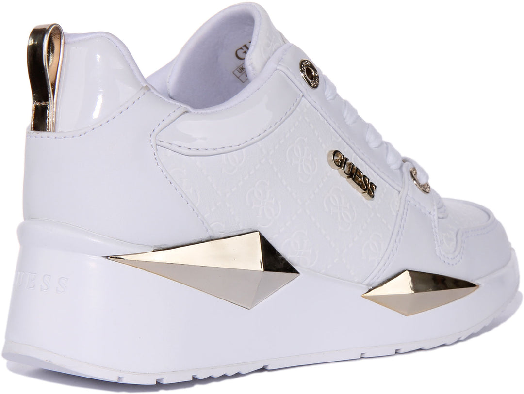 Guess Tallyn Active Lady Logo 4G Baskets Synthétiques Femme En Blanc