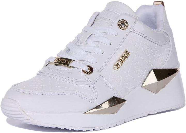 Guess Tallyn Active Lady Logo 4G Baskets Synthétiques Femme En Blanc