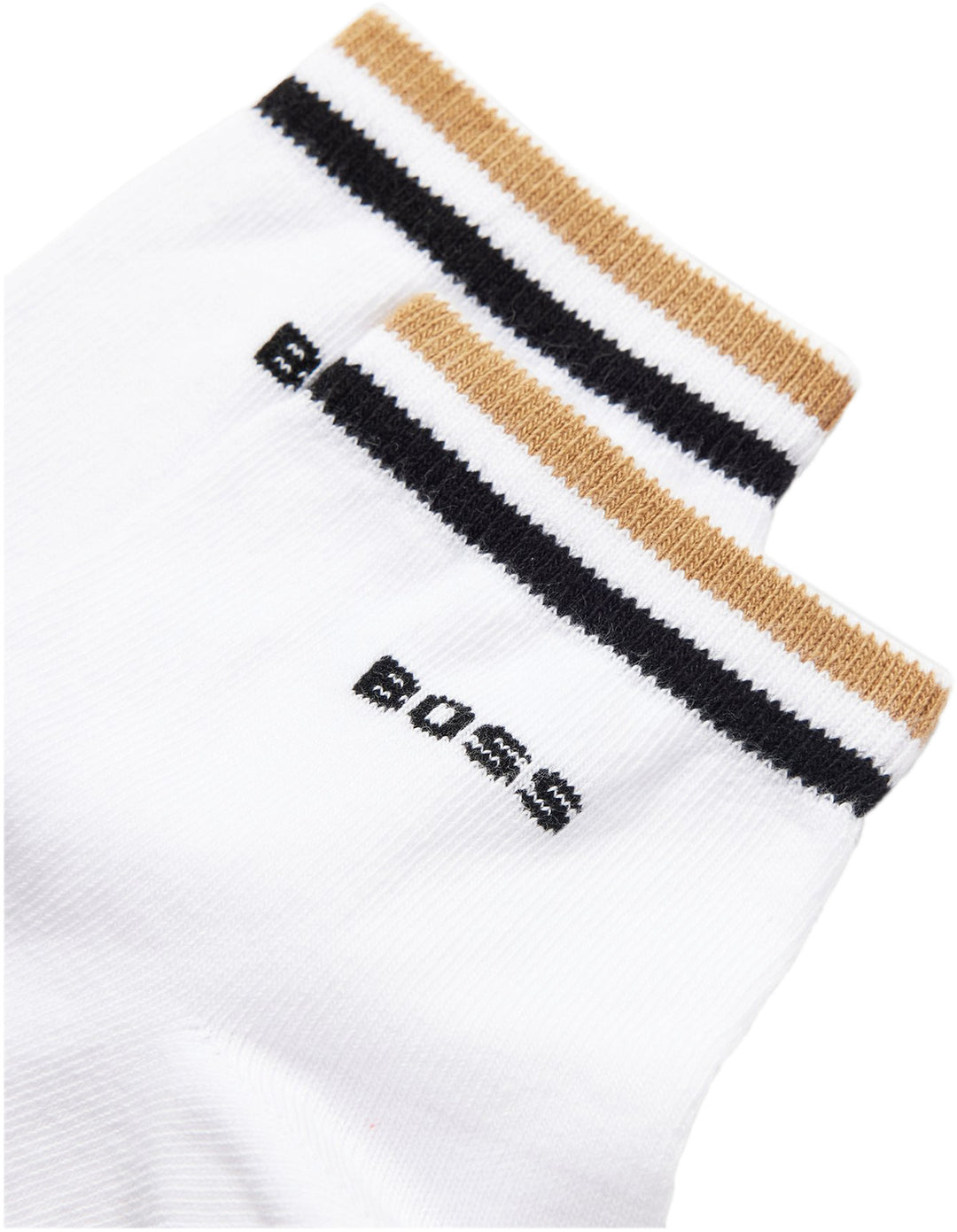 Boss 2P SH Stripe CC Chaussettes en coton pour hommes en blanc