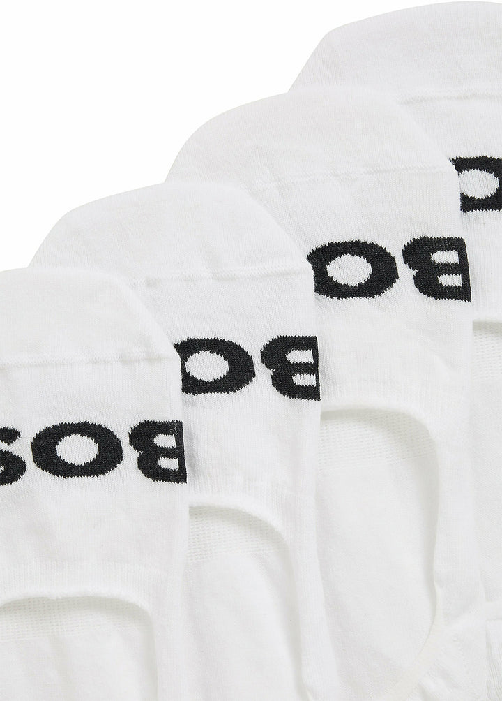 Boss SL Uni Logo 2 pares de calcetines de algodón para hombre en blanco