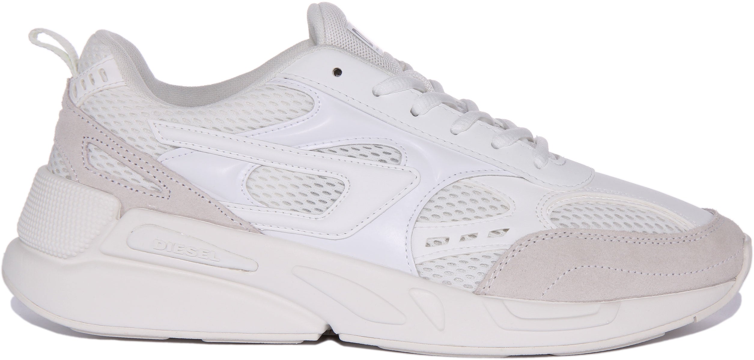Diesel S-Serendipity In White For Men | Runner Sport Mesh Trainers