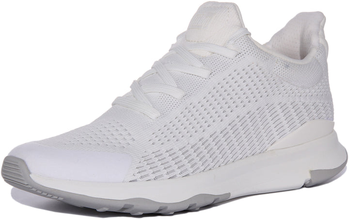 FitFlop Vitamin FFX Zapatillas de punto elástico con cordones para mujer en blanco