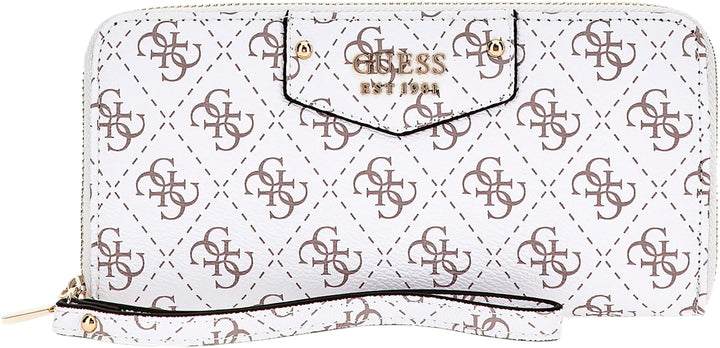 Guess Brenton Eco Wallet In White For Women