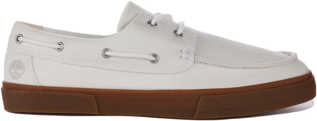 Timberland A5Zdn Union Wharf Boat Shoes In White For Men