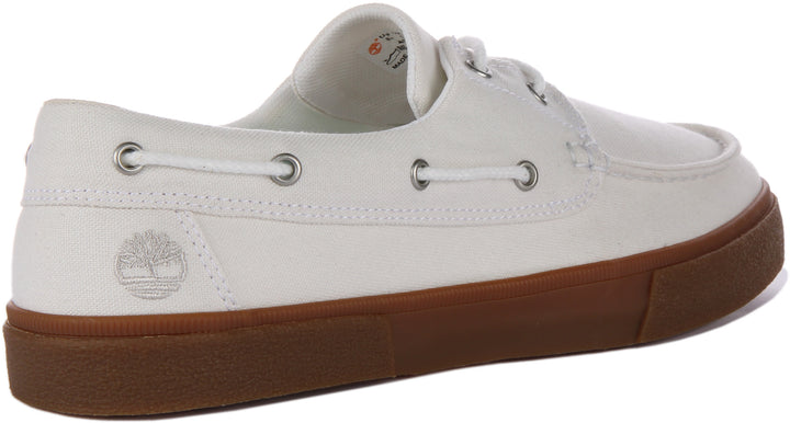 Timberland A5Zdn Union Wharf Boat Shoes In White For Men