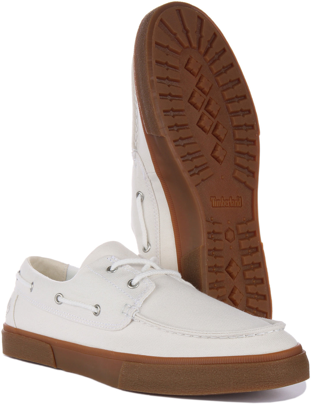 Timberland A5Zdn Union Wharf EK White Mens Boat Canvas Shoe
