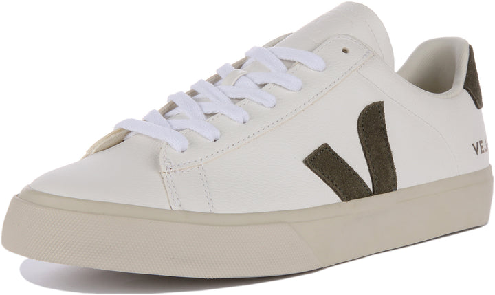 Veja Campo Scarpe da ginnastica allacciate in pelle chromefree da donna in bianco