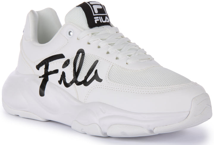 Fila Astro Zapatillas con cordones de malla gruesas para en blanco