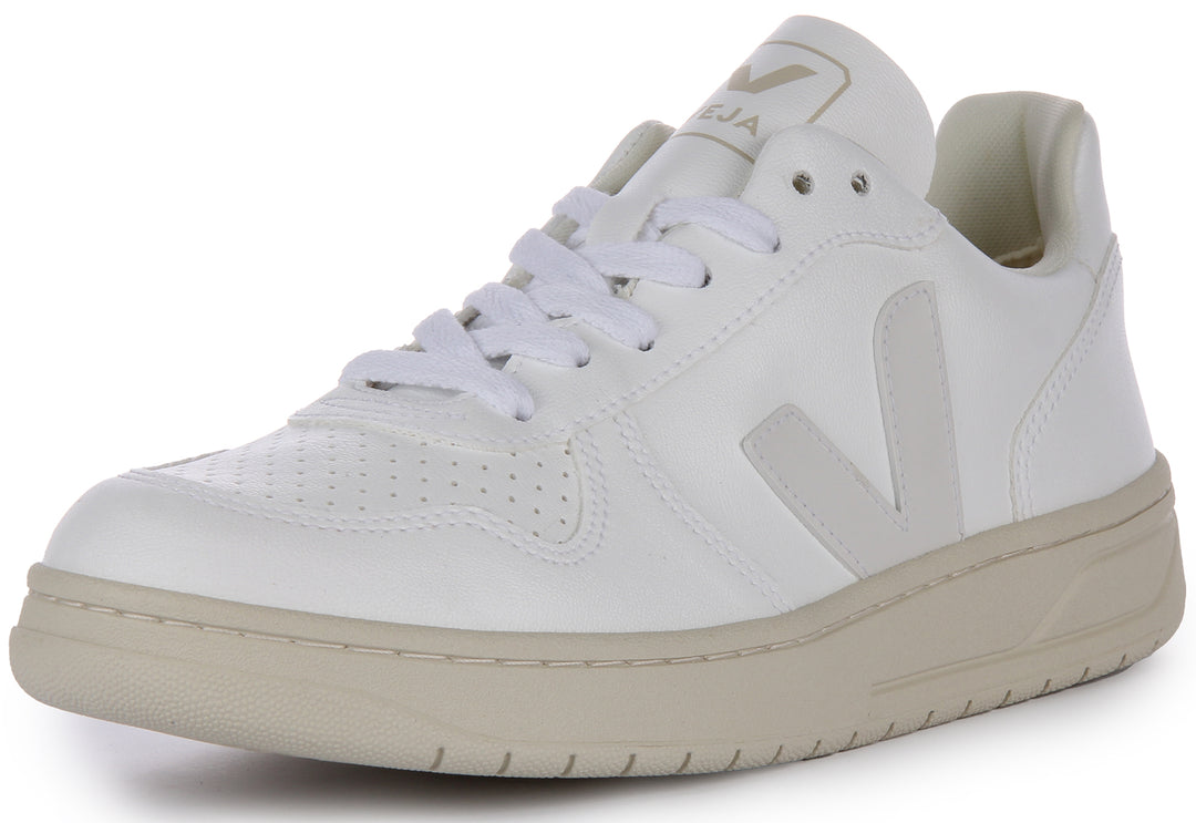 Veja V 10 CWL Baskets à lacets en simili cuir pour femmes en blanc