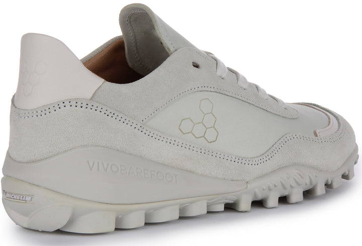 Vivobarefoot Novus Frauen Schnürung Chrome Frei Bio Leder Turnschuhe Weiß