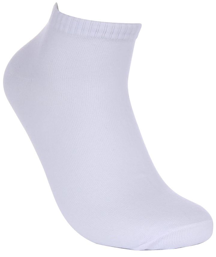 JUSTINREESS 2 paires de chaussettes basses pour homme en blanc