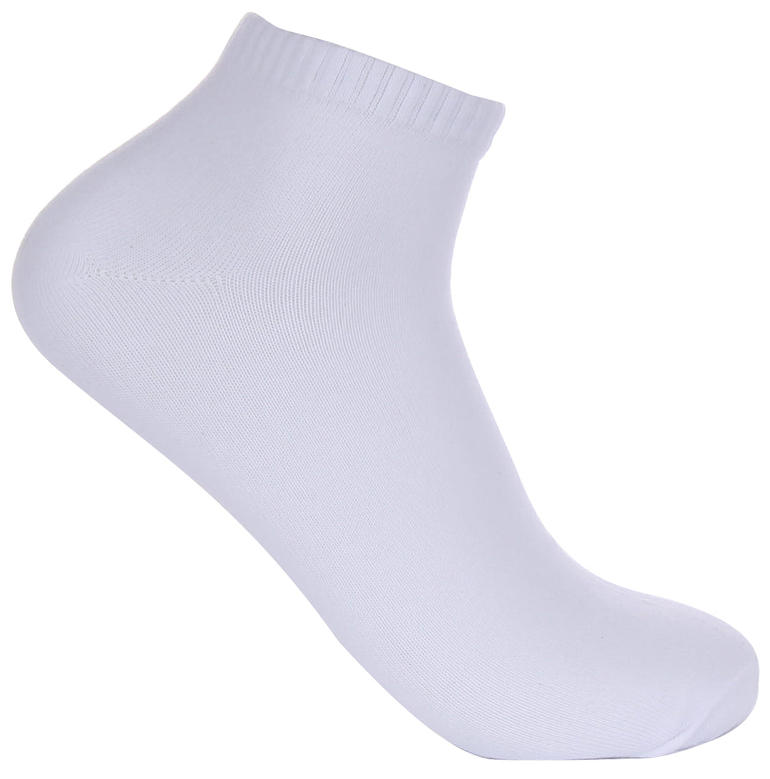 JUSTINREESS 2 pares de calcetines de corte bajo para hombre en blanco