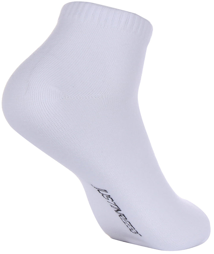 JUST REESS Herren 2 Paar Niedrig Schnitt Socken Weiß