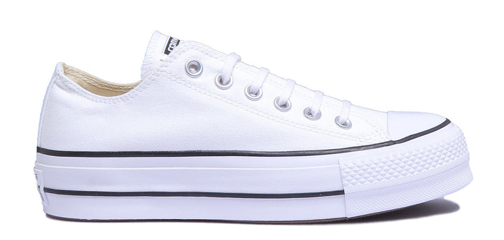 Converse 560251C CT All Star Low Platform Trainer In White Black For Women