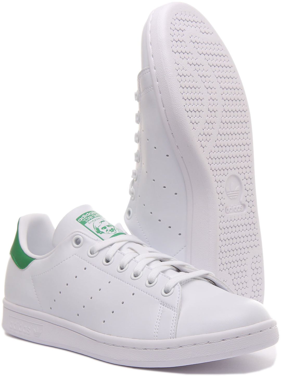 Adidas Stan Smith Zapatillas de tenis clásicas veganas Primegreen para hombre en blanco verde