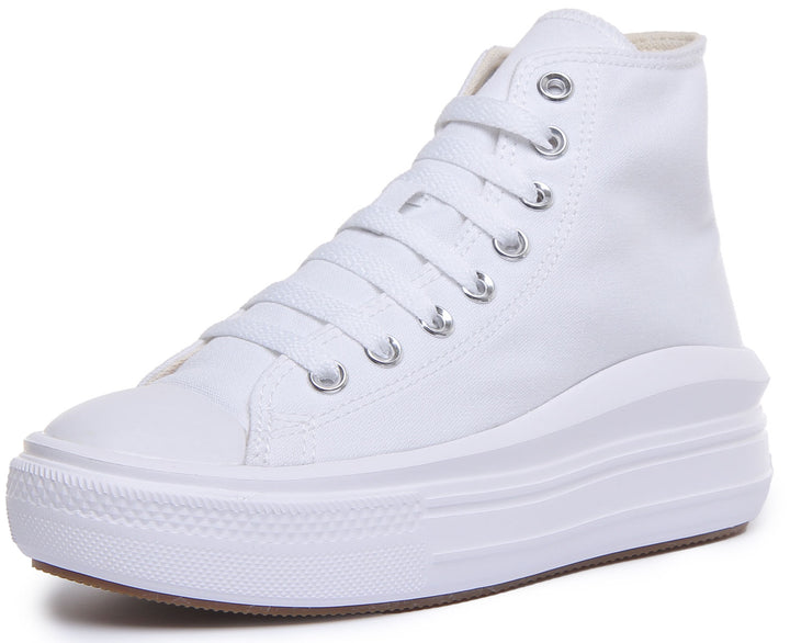 Converse 568498C CT All Star Hi Trainer In White Black For Women