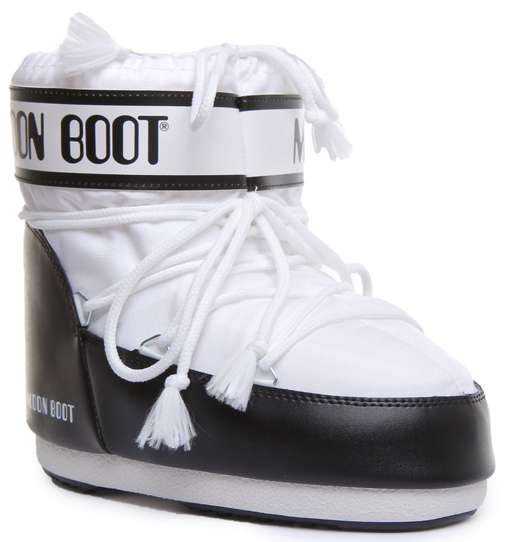 Moon Boot Classic Low 2 In White Black For Women