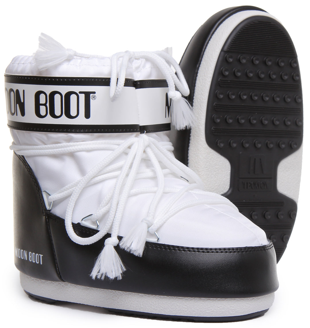 Moon Boot Classic Low 2 In White Black For Women