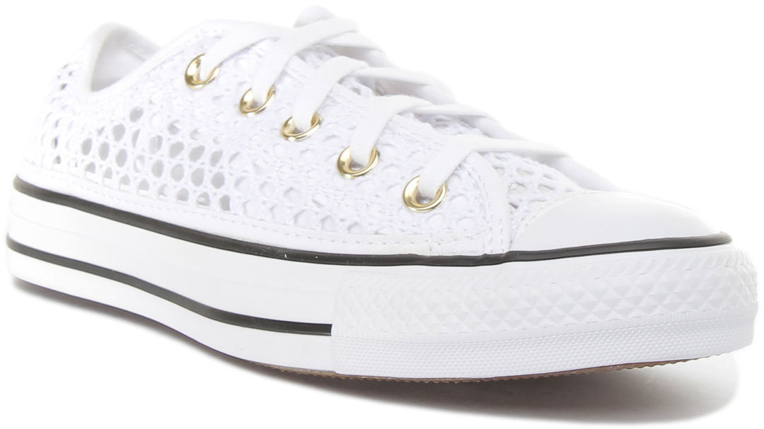 Converse 565495C Chuck Taylor All Star Ox White Black Crochet
