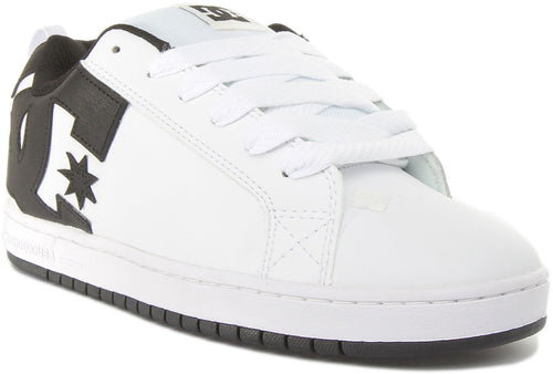 DC Shoes Court Graffik Baskets à lacets pour hommes en blanc noir