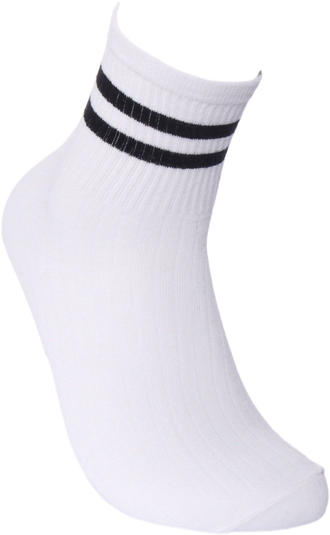 Justinreess England Stripe Socks In White Black For Men