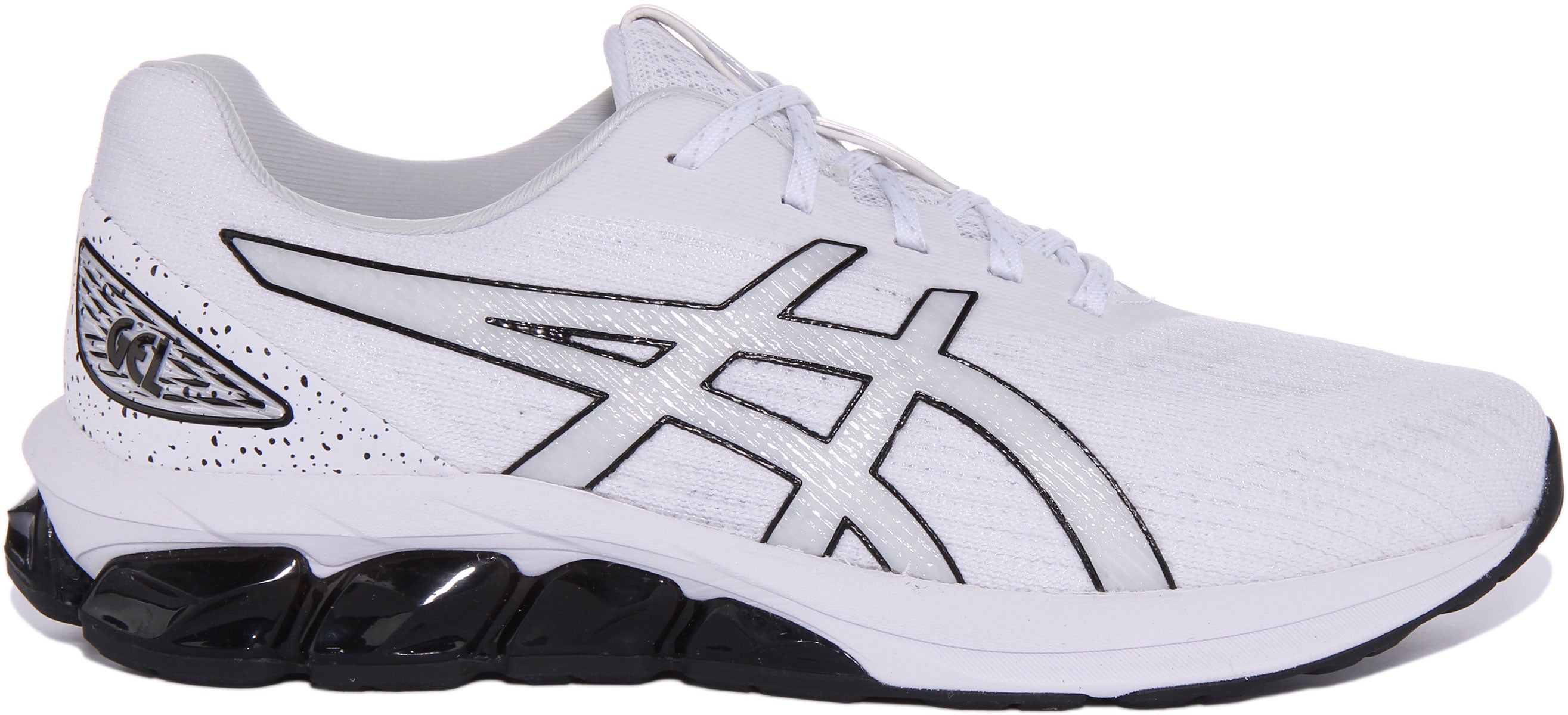 Asics Gel Quantum 180 In White Black For Men Mesh Trainers 4feetshoes