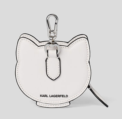 Karl Lagerfeld K Ikonik Bolso cruzado de piel con estampado de cocodrilo para mujer en blanco negro