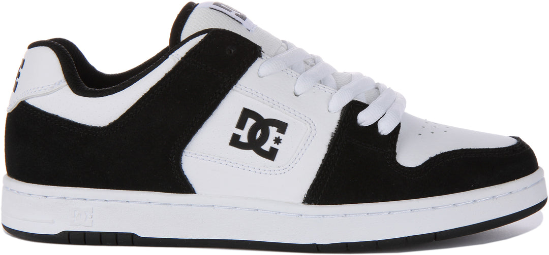 DC Shoes Manteca 4 Baskets en cuir à lacets poure en blanc noir